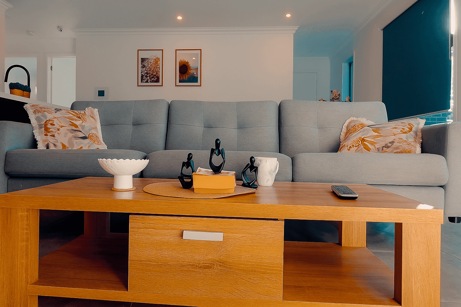 The second lounge — the Deanside home, a Gencare SIL house in Melbourne's west.